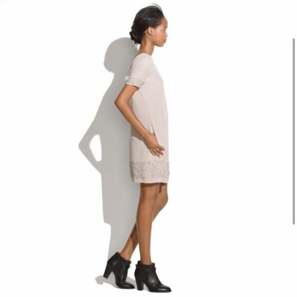 Madewell Twinkle Light Silk Shift Dress - Picture 3 of 12